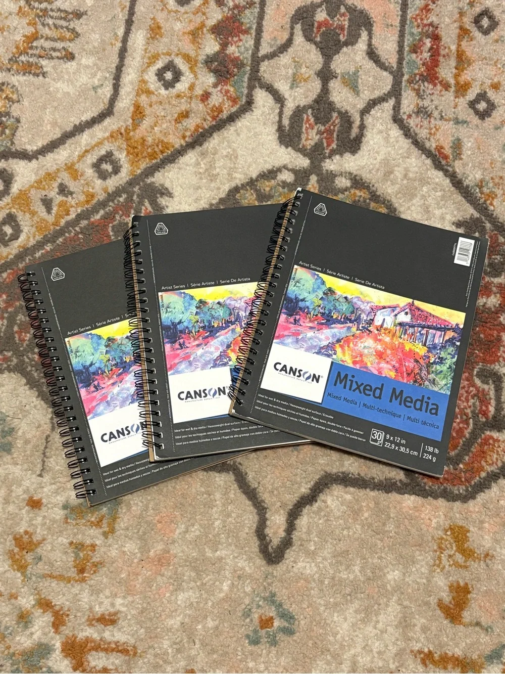 Canon Mixed Media Spiral Pads, White Paper (Set of 3)